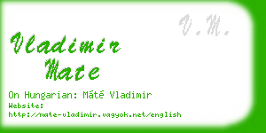 vladimir mate business card