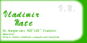 vladimir mate business card